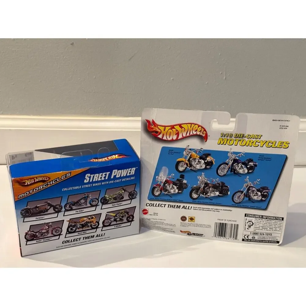 🏍️ Hot Wheels Motorcycles Lot of 4 Harley Davidson & Street Power Die Cast
